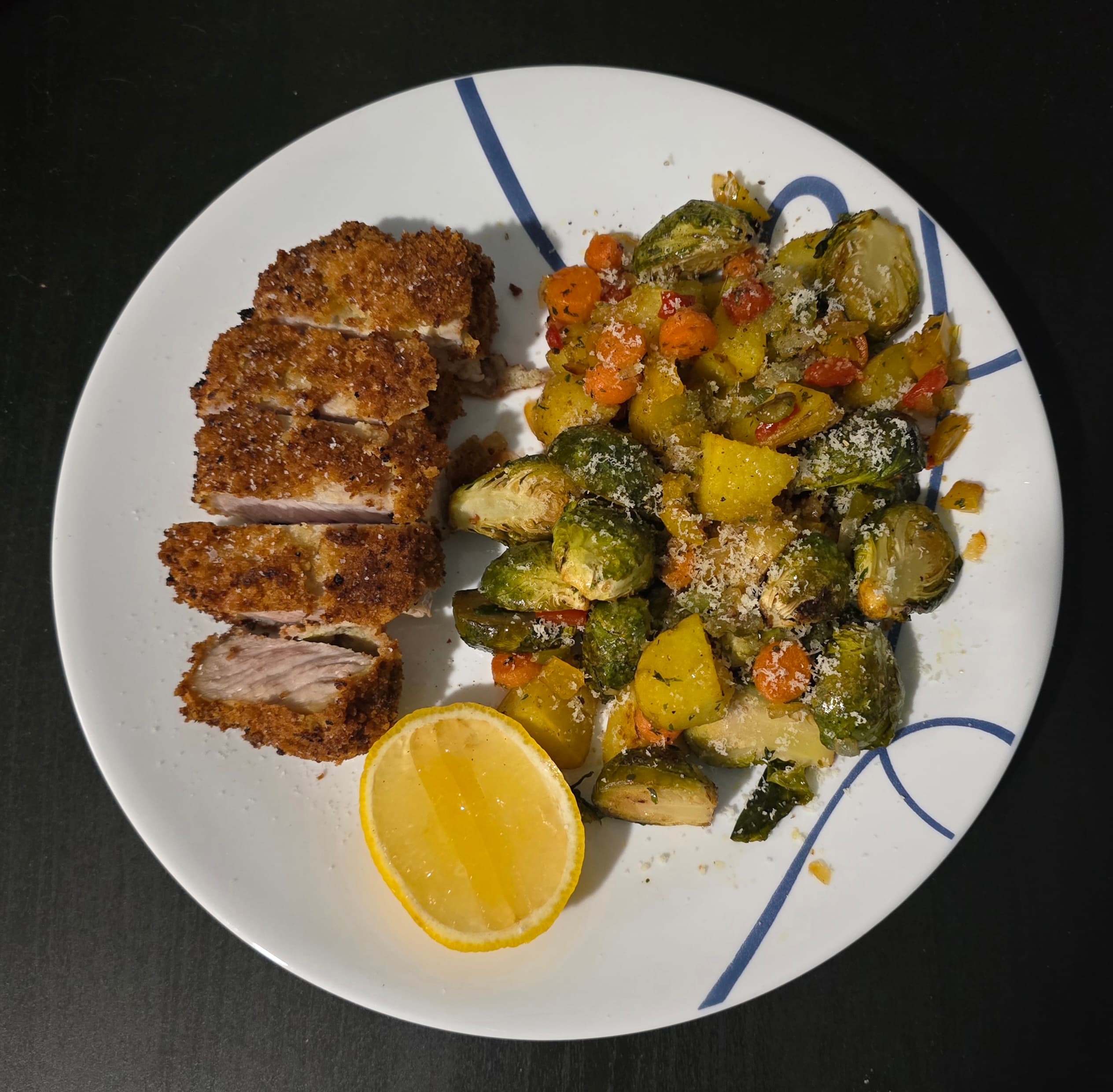 Tonkatsu with vegetables
